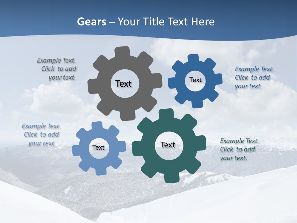 A Snow Covered Mountain With Clouds In The Sky PowerPoint Template