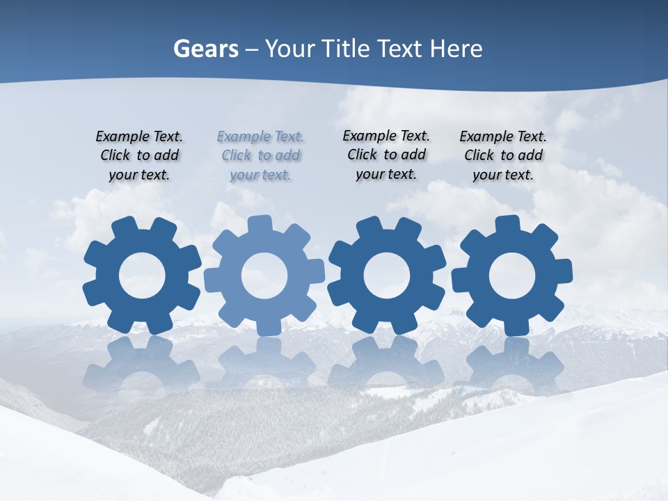 A Snow Covered Mountain With Clouds In The Sky PowerPoint Template