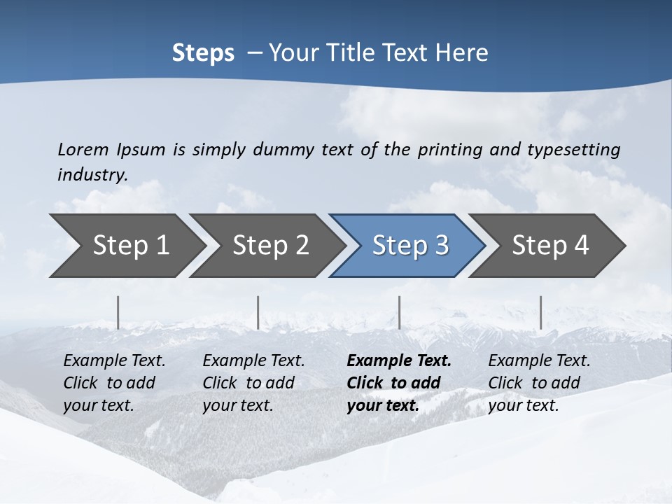 A Snow Covered Mountain With Clouds In The Sky PowerPoint Template