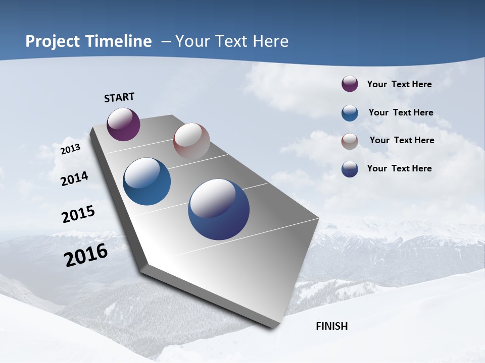 A Snow Covered Mountain With Clouds In The Sky PowerPoint Template