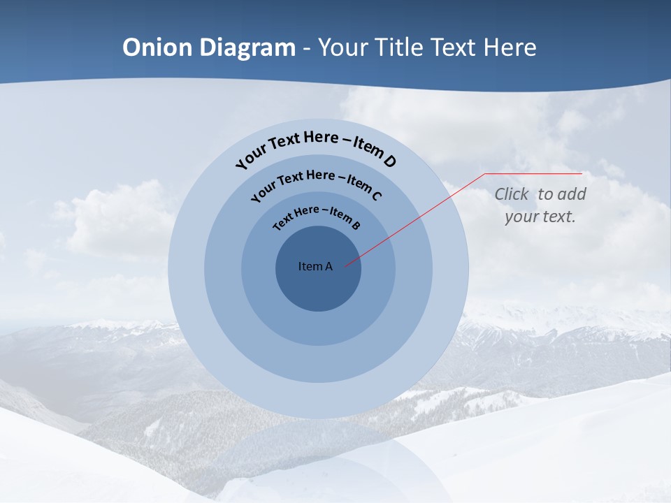 A Snow Covered Mountain With Clouds In The Sky PowerPoint Template