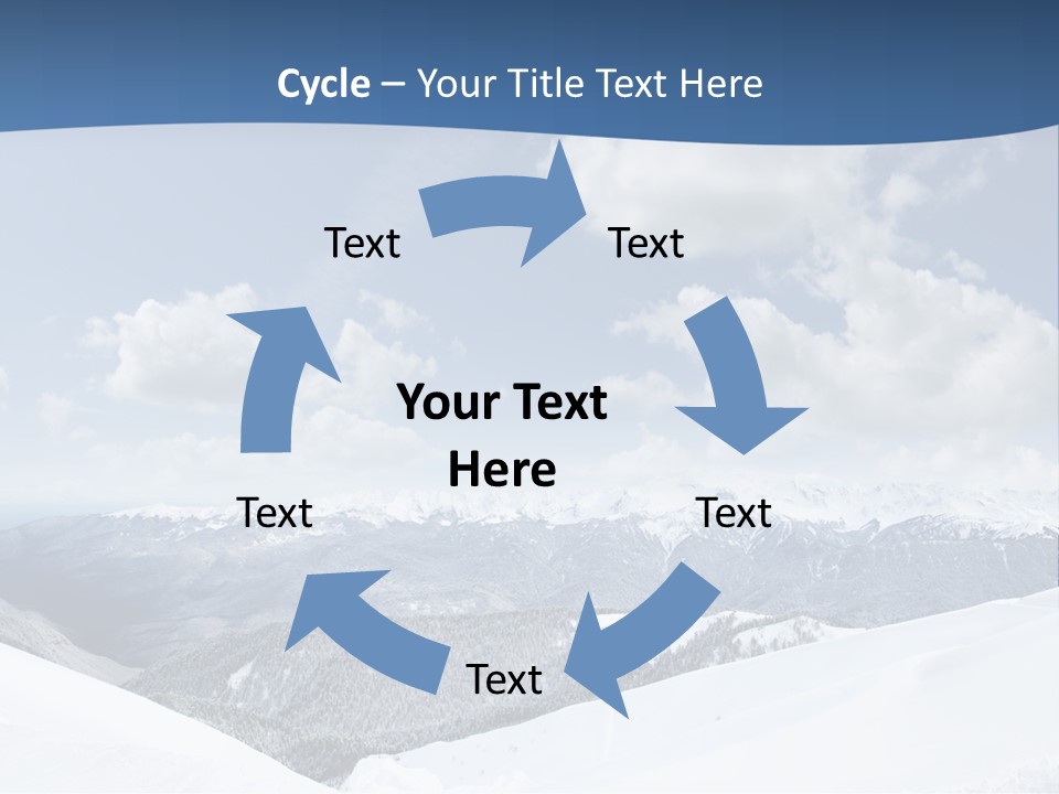 A Snow Covered Mountain With Clouds In The Sky PowerPoint Template