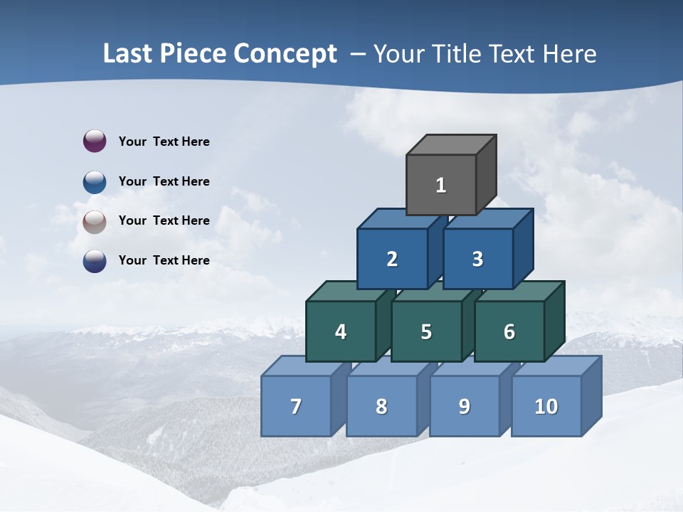 A Snow Covered Mountain With Clouds In The Sky PowerPoint Template