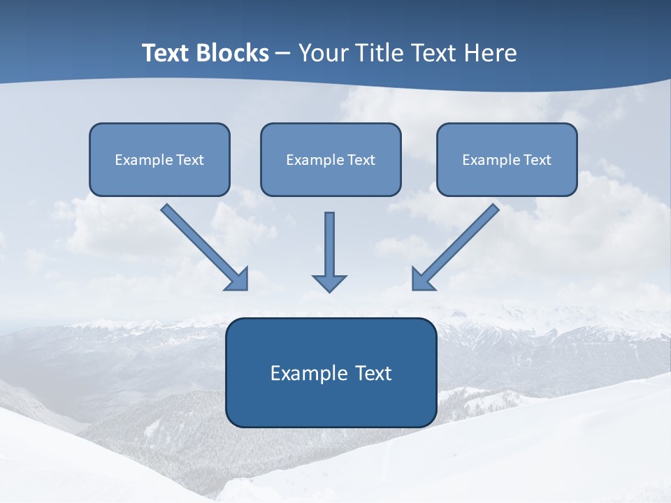 A Snow Covered Mountain With Clouds In The Sky PowerPoint Template