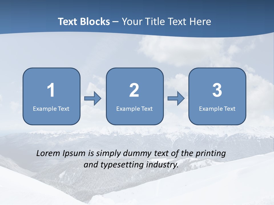 A Snow Covered Mountain With Clouds In The Sky PowerPoint Template