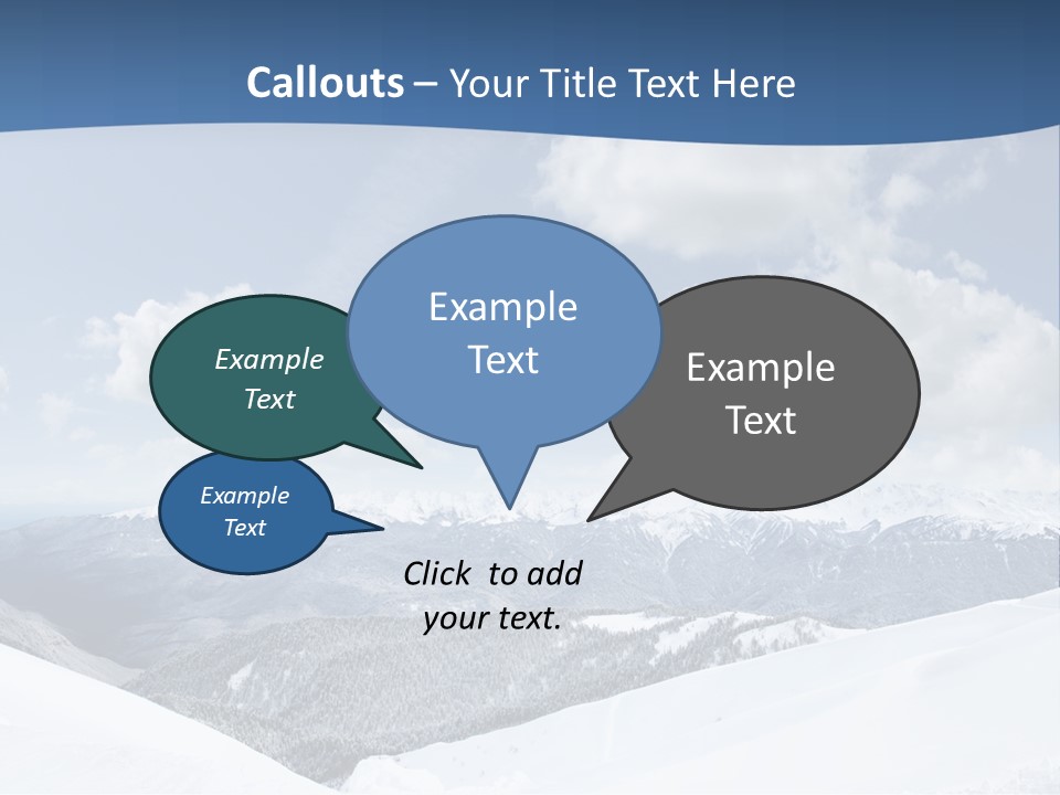A Snow Covered Mountain With Clouds In The Sky PowerPoint Template