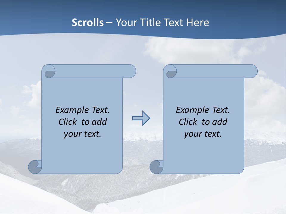 A Snow Covered Mountain With Clouds In The Sky PowerPoint Template