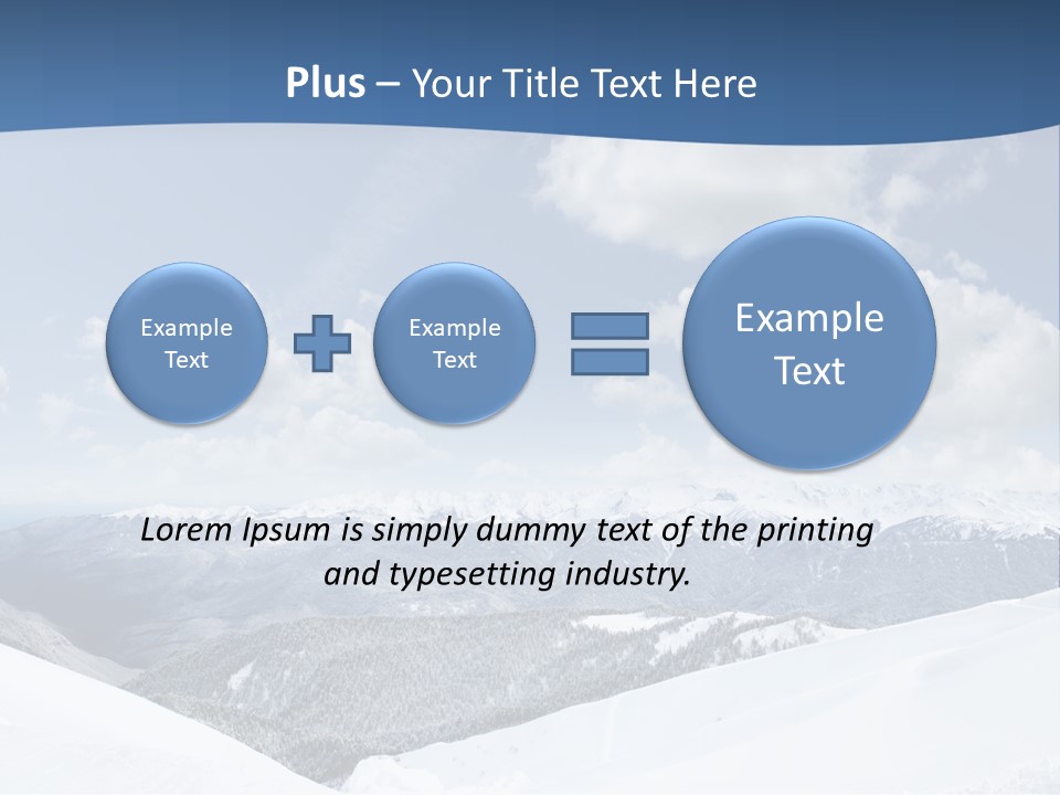 A Snow Covered Mountain With Clouds In The Sky PowerPoint Template