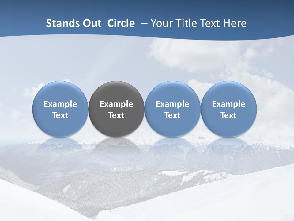 A Snow Covered Mountain With Clouds In The Sky PowerPoint Template
