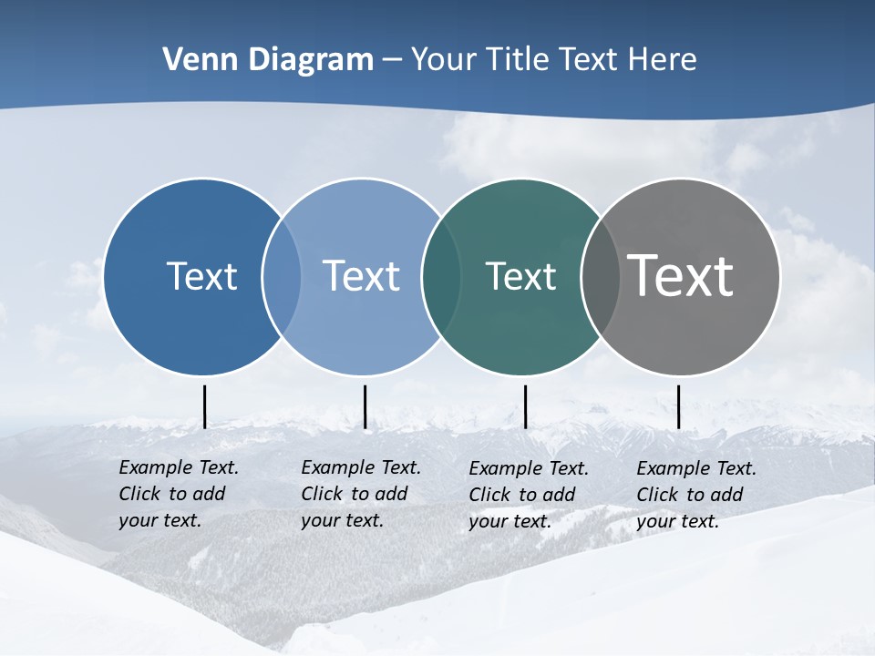A Snow Covered Mountain With Clouds In The Sky PowerPoint Template