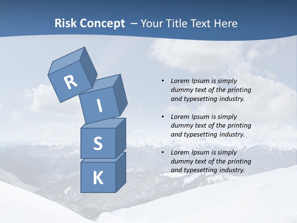 A Snow Covered Mountain With Clouds In The Sky PowerPoint Template