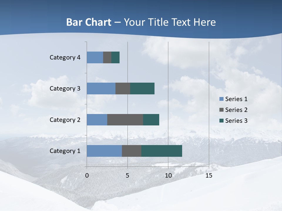 A Snow Covered Mountain With Clouds In The Sky PowerPoint Template