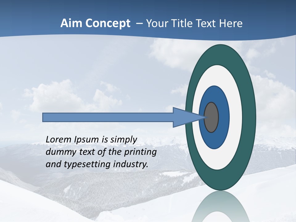A Snow Covered Mountain With Clouds In The Sky PowerPoint Template