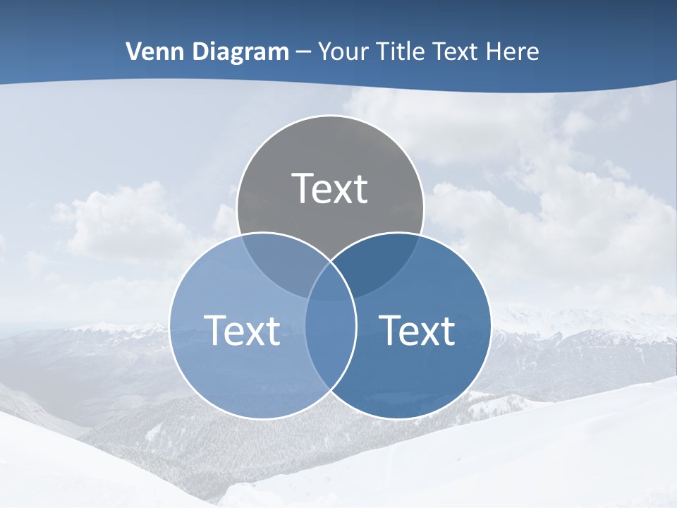 A Snow Covered Mountain With Clouds In The Sky PowerPoint Template