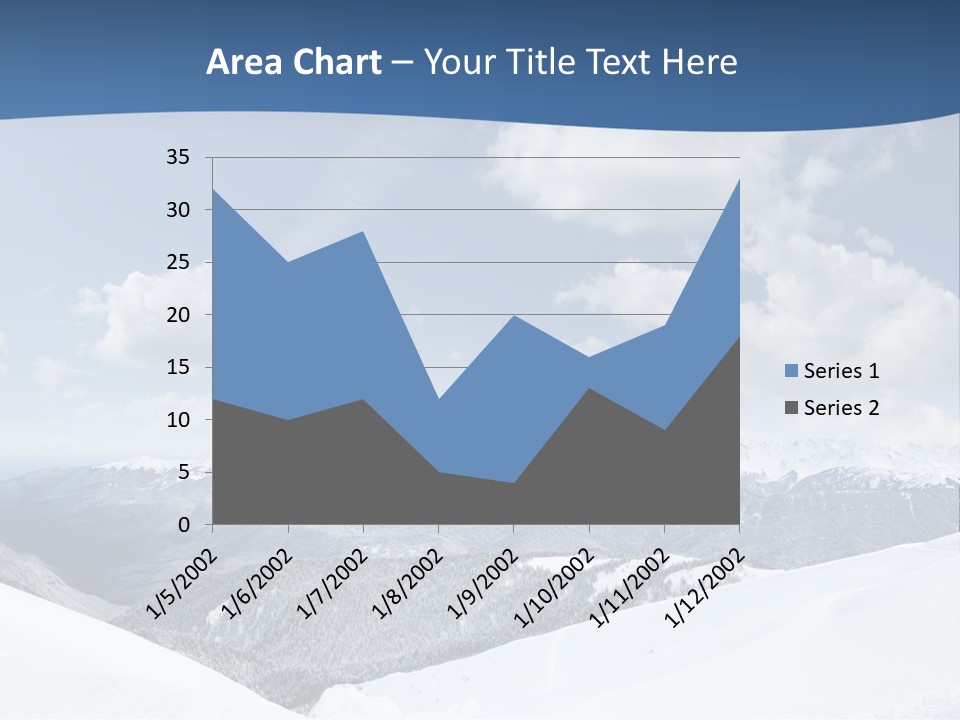 A Snow Covered Mountain With Clouds In The Sky PowerPoint Template