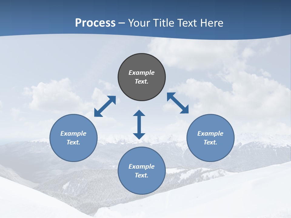 A Snow Covered Mountain With Clouds In The Sky PowerPoint Template