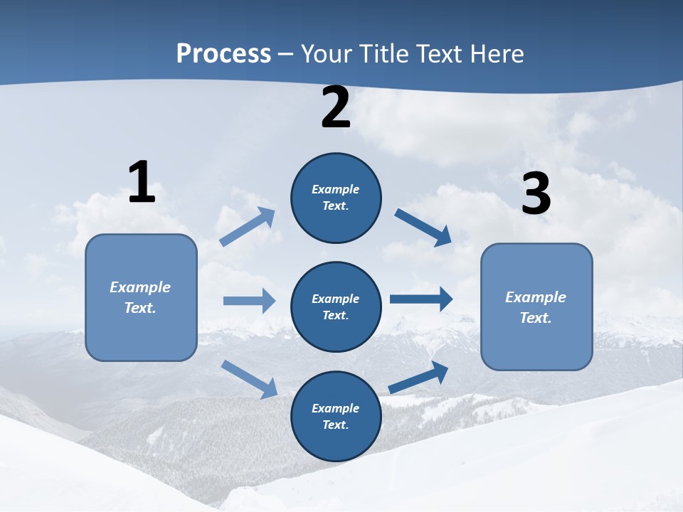 A Snow Covered Mountain With Clouds In The Sky PowerPoint Template
