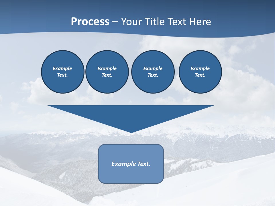 A Snow Covered Mountain With Clouds In The Sky PowerPoint Template