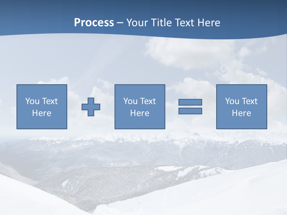 A Snow Covered Mountain With Clouds In The Sky PowerPoint Template