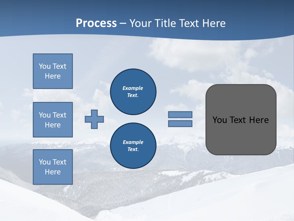 A Snow Covered Mountain With Clouds In The Sky PowerPoint Template