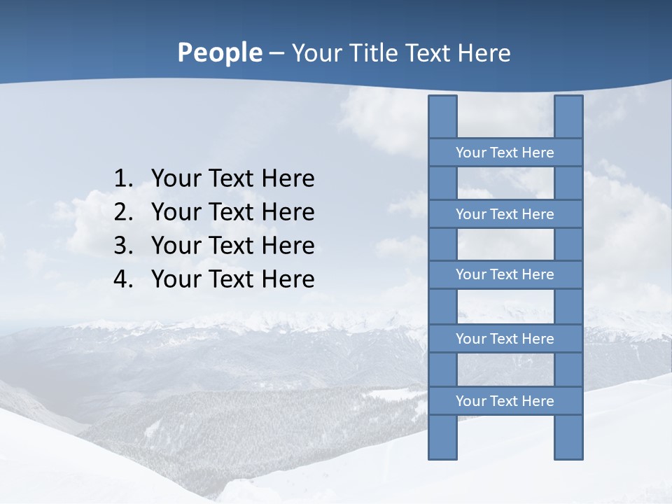 A Snow Covered Mountain With Clouds In The Sky PowerPoint Template