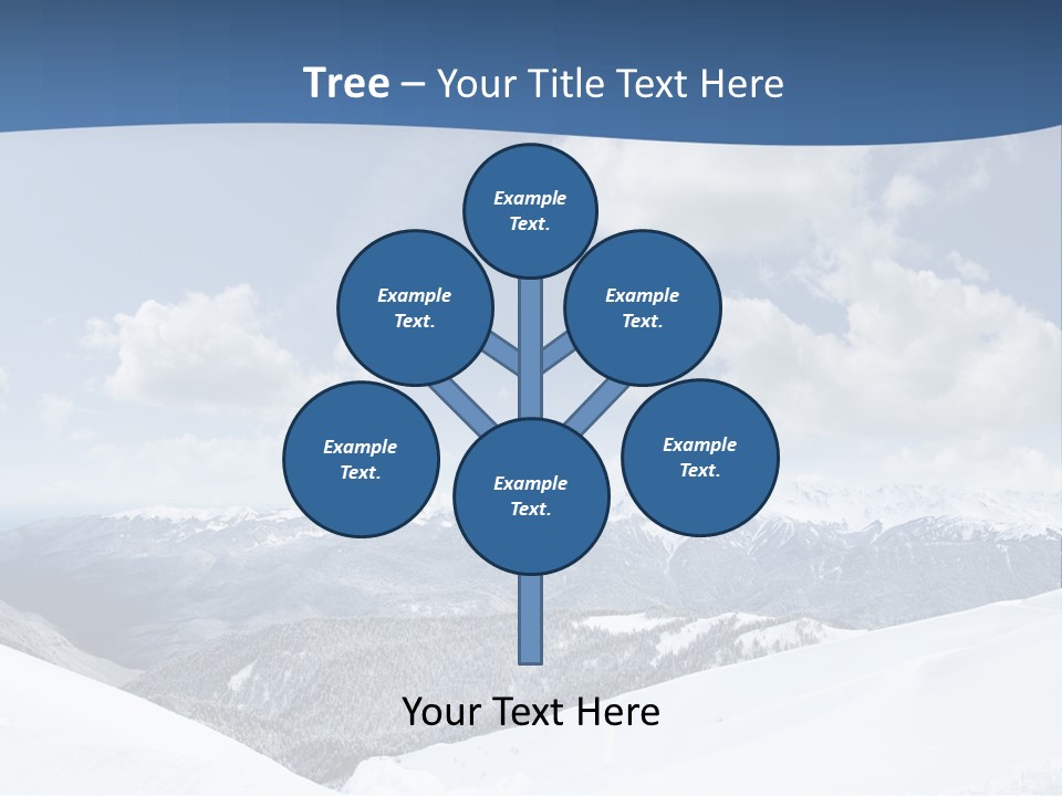 A Snow Covered Mountain With Clouds In The Sky PowerPoint Template