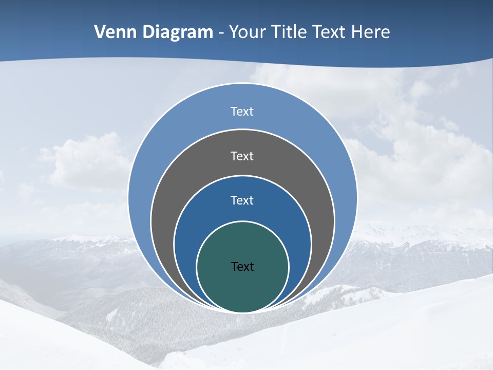 A Snow Covered Mountain With Clouds In The Sky PowerPoint Template