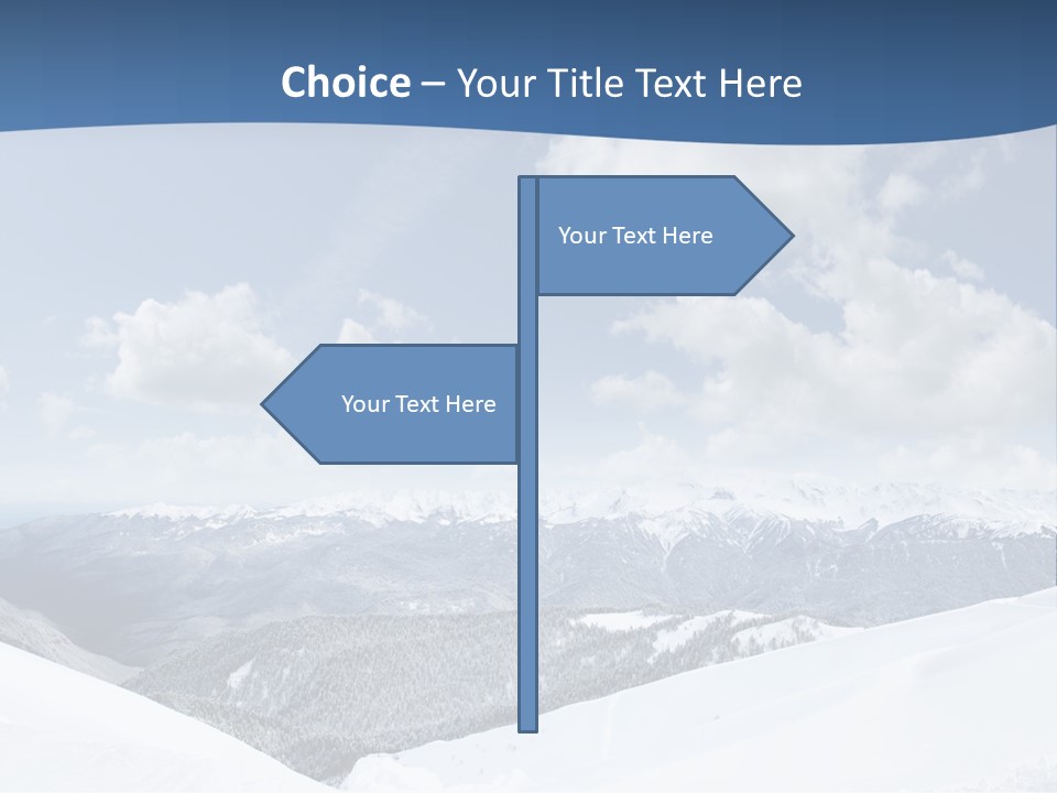 A Snow Covered Mountain With Clouds In The Sky PowerPoint Template