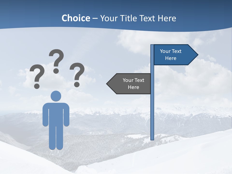 A Snow Covered Mountain With Clouds In The Sky PowerPoint Template