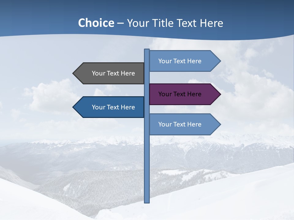 A Snow Covered Mountain With Clouds In The Sky PowerPoint Template