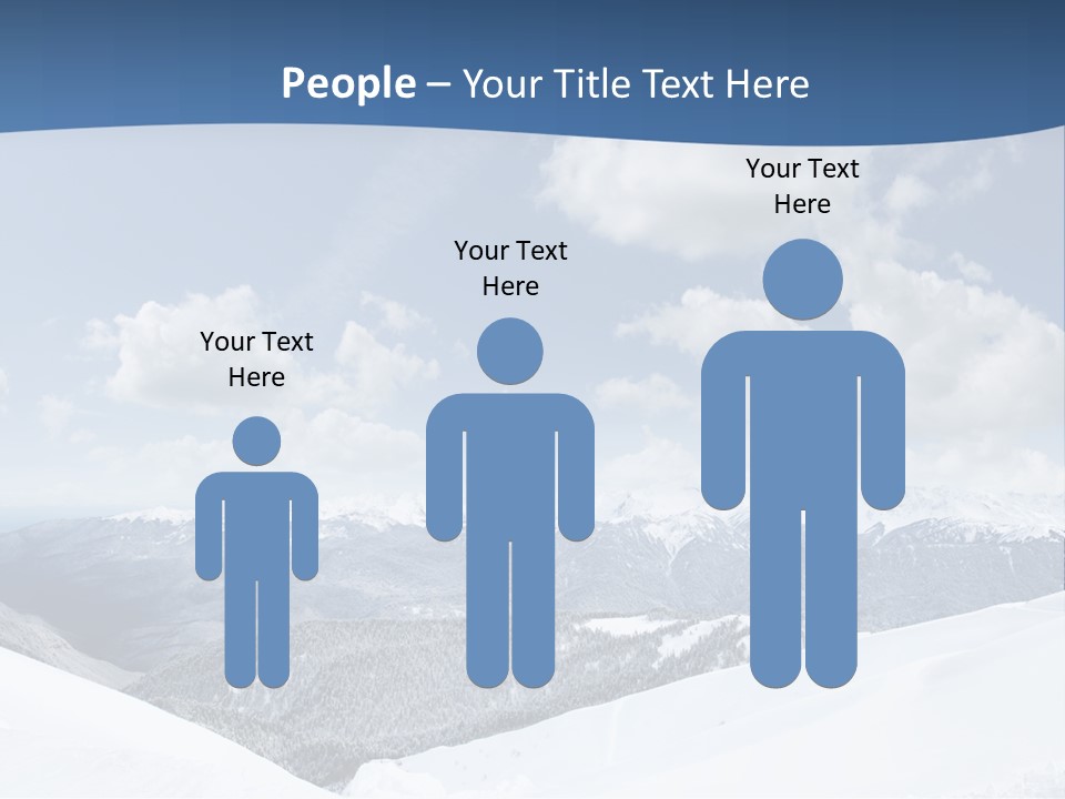 A Snow Covered Mountain With Clouds In The Sky PowerPoint Template