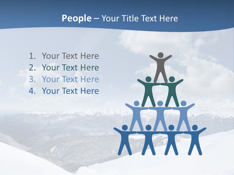 A Snow Covered Mountain With Clouds In The Sky PowerPoint Template