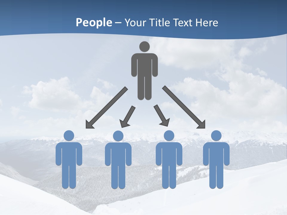 A Snow Covered Mountain With Clouds In The Sky PowerPoint Template