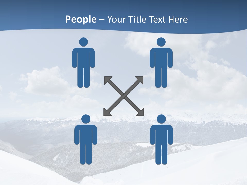 A Snow Covered Mountain With Clouds In The Sky PowerPoint Template