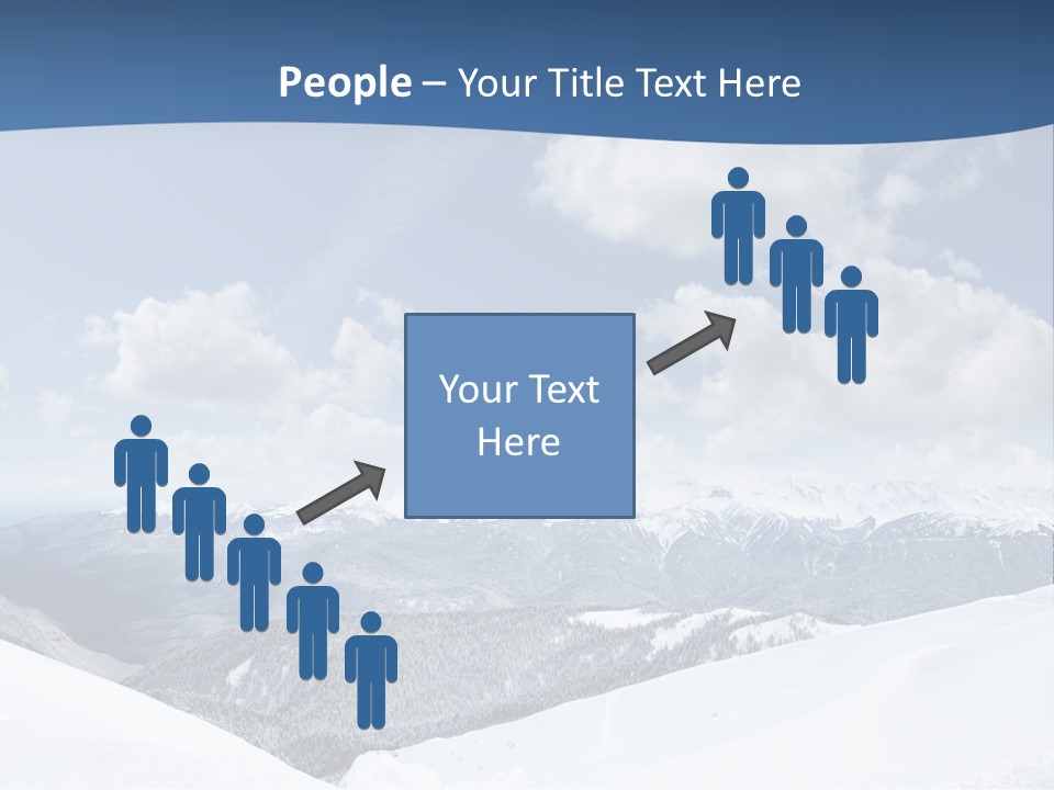 A Snow Covered Mountain With Clouds In The Sky PowerPoint Template