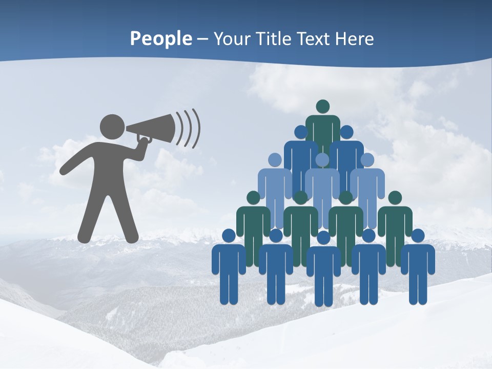A Snow Covered Mountain With Clouds In The Sky PowerPoint Template