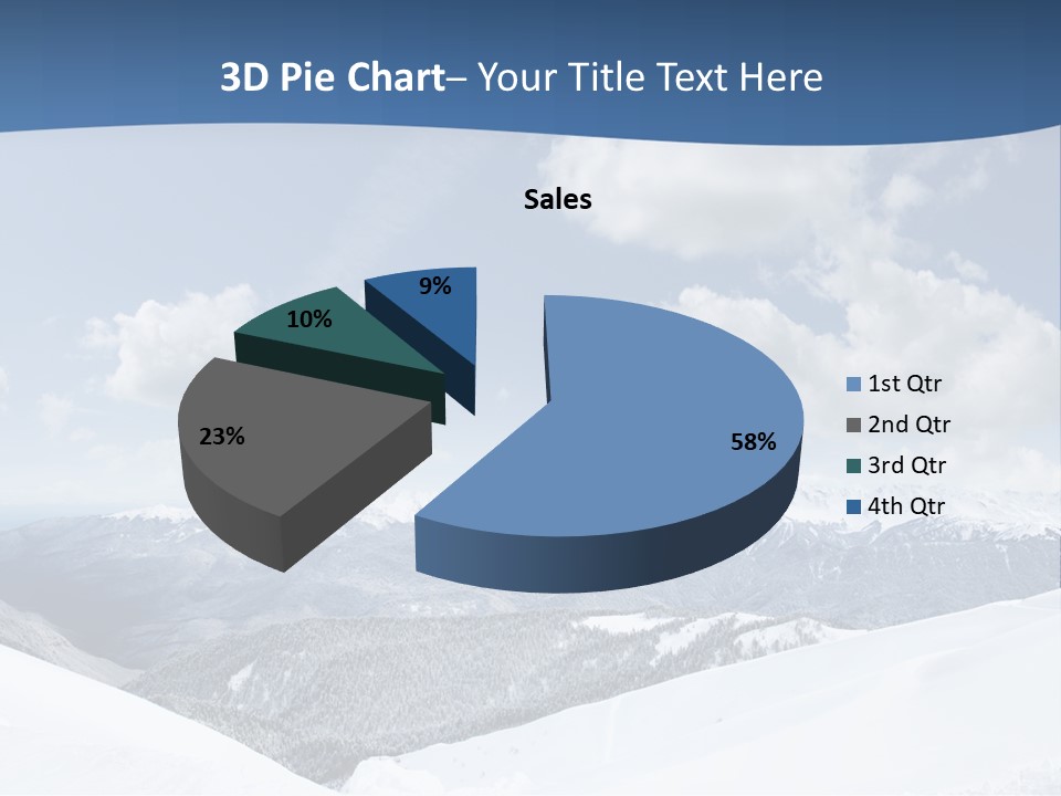 A Snow Covered Mountain With Clouds In The Sky PowerPoint Template