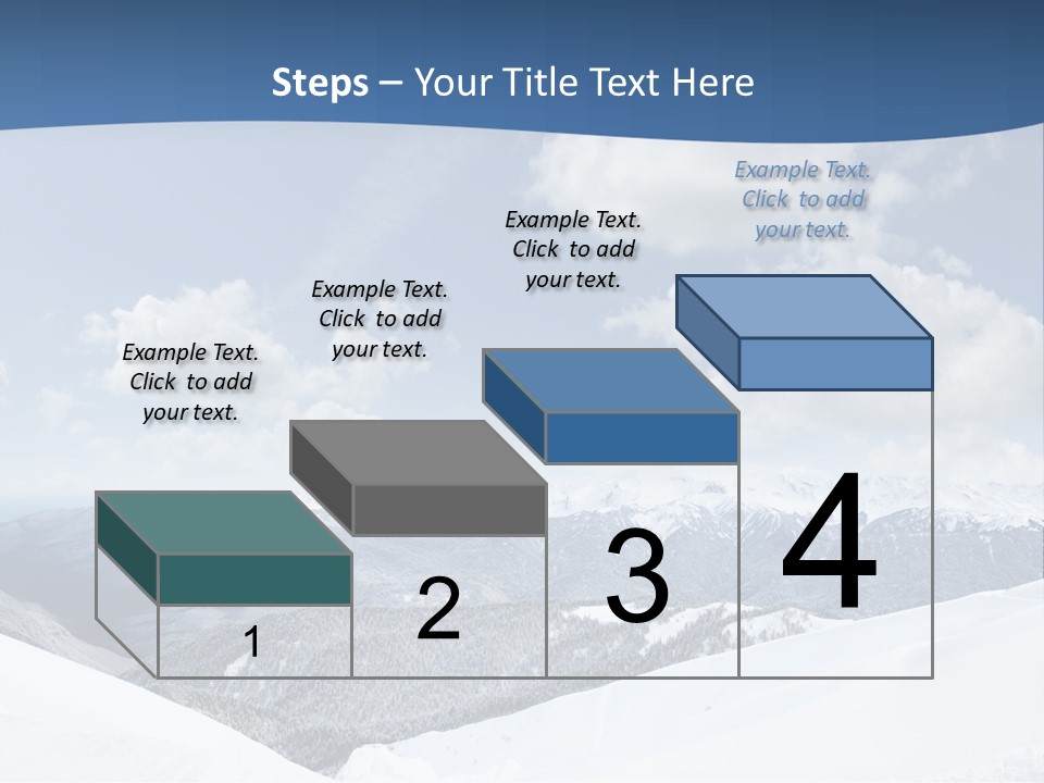 A Snow Covered Mountain With Clouds In The Sky PowerPoint Template