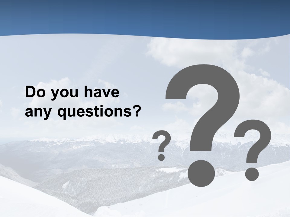 A Snow Covered Mountain With Clouds In The Sky PowerPoint Template