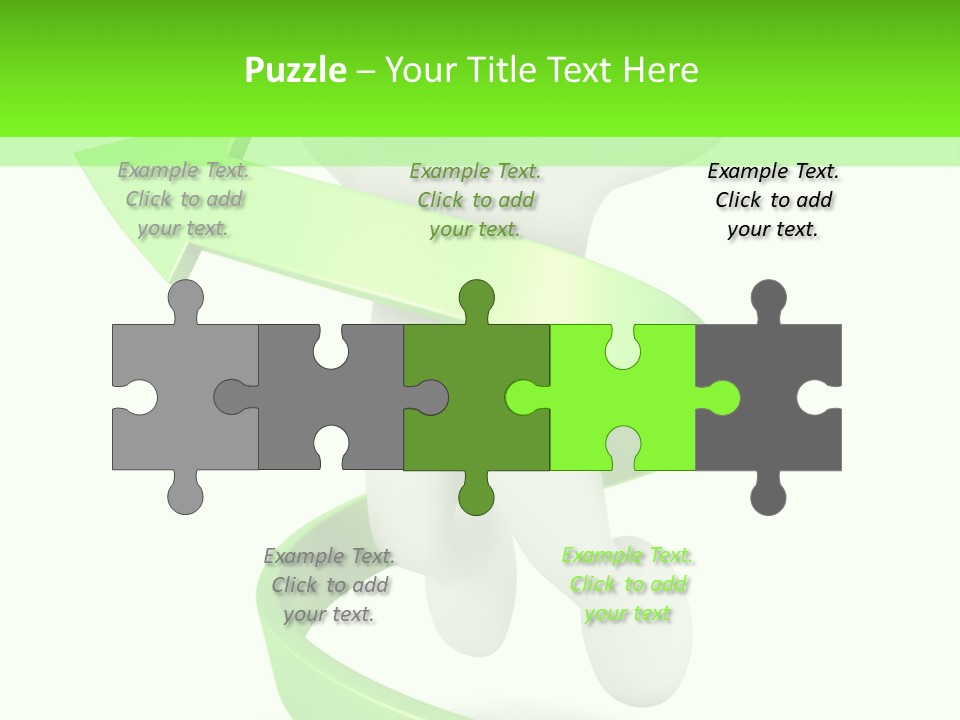 A Person Is Running With A Green Ribbon Around Him PowerPoint Template