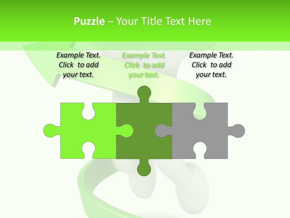 A Person Is Running With A Green Ribbon Around Him PowerPoint Template