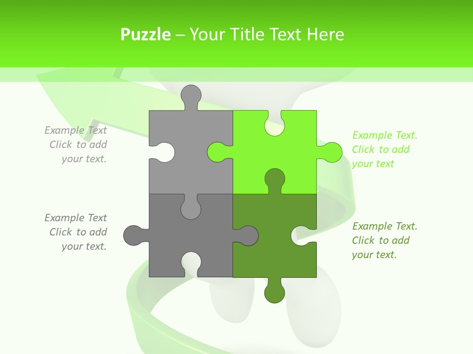 A Person Is Running With A Green Ribbon Around Him PowerPoint Template