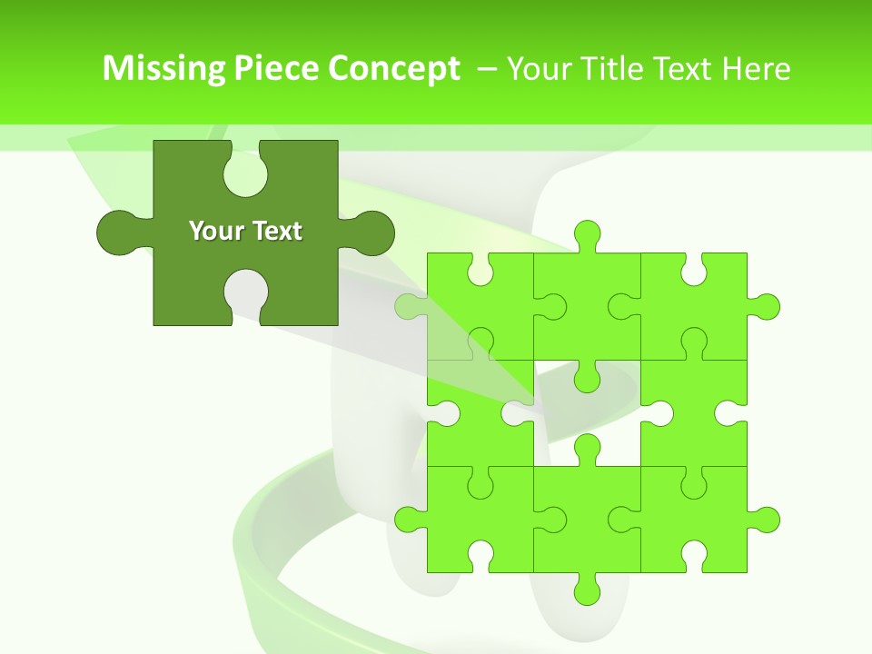 A Person Is Running With A Green Ribbon Around Him PowerPoint Template