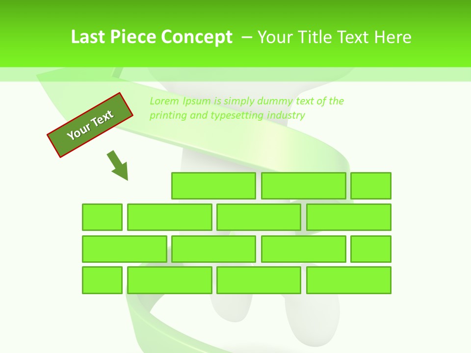 A Person Is Running With A Green Ribbon Around Him PowerPoint Template