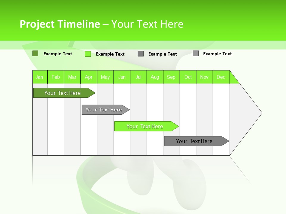 A Person Is Running With A Green Ribbon Around Him PowerPoint Template