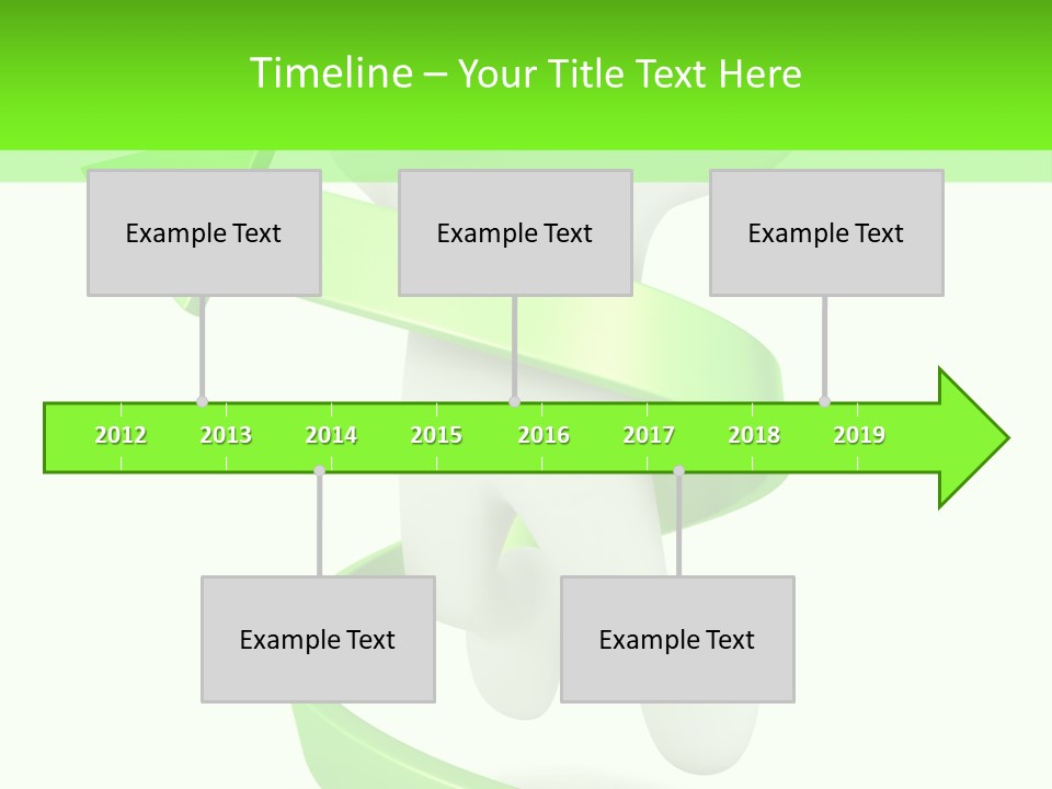 A Person Is Running With A Green Ribbon Around Him PowerPoint Template