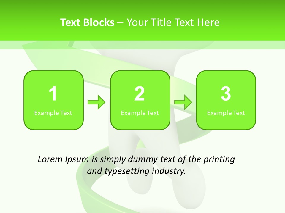 A Person Is Running With A Green Ribbon Around Him PowerPoint Template