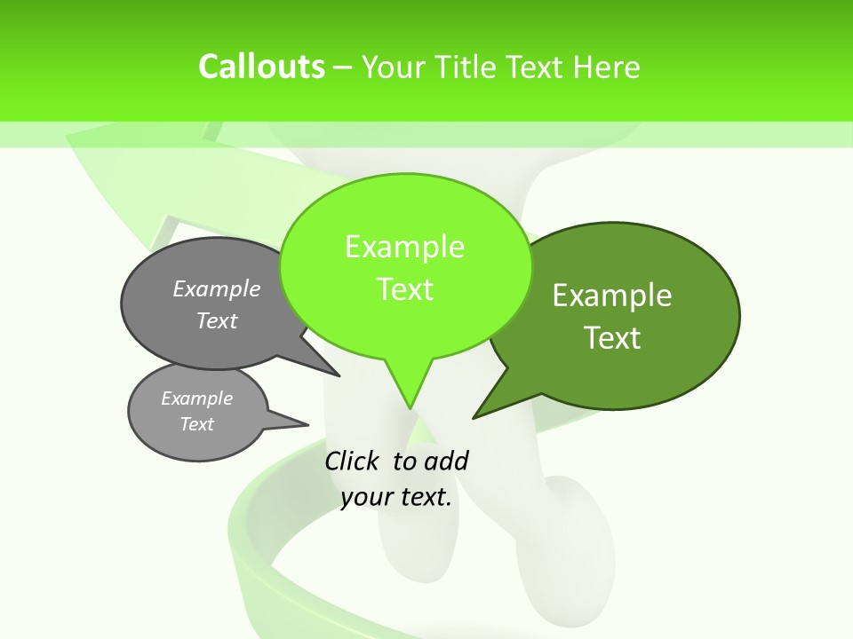 A Person Is Running With A Green Ribbon Around Him PowerPoint Template