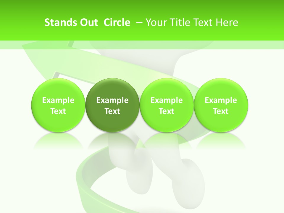 A Person Is Running With A Green Ribbon Around Him PowerPoint Template