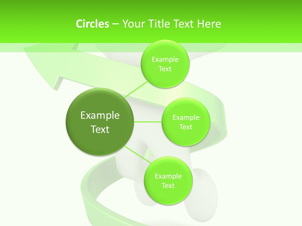 A Person Is Running With A Green Ribbon Around Him PowerPoint Template